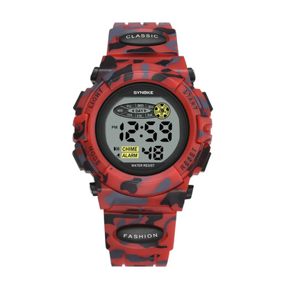 Digitaal Kinderhorloge Waterdicht & Stoßvastig – Datum Alarm Stopwatch Functie – Leerzame Sportuhr met Verlichting – PU Siliconen Band Jongens Meisjes 6-15 Jaar