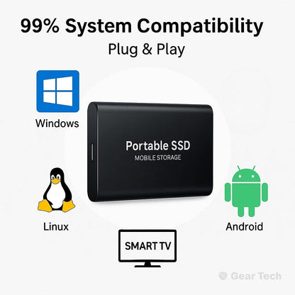 Externe SSD Harde Schijf 500 GB tot 32 TB USB 3.0 Draagbare Opslag Zwart Rood Blauw