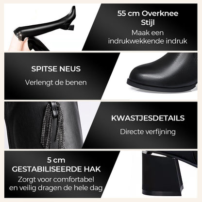 Comfortabele Elastische Winterlaarzen met Warme Voering voor Dames