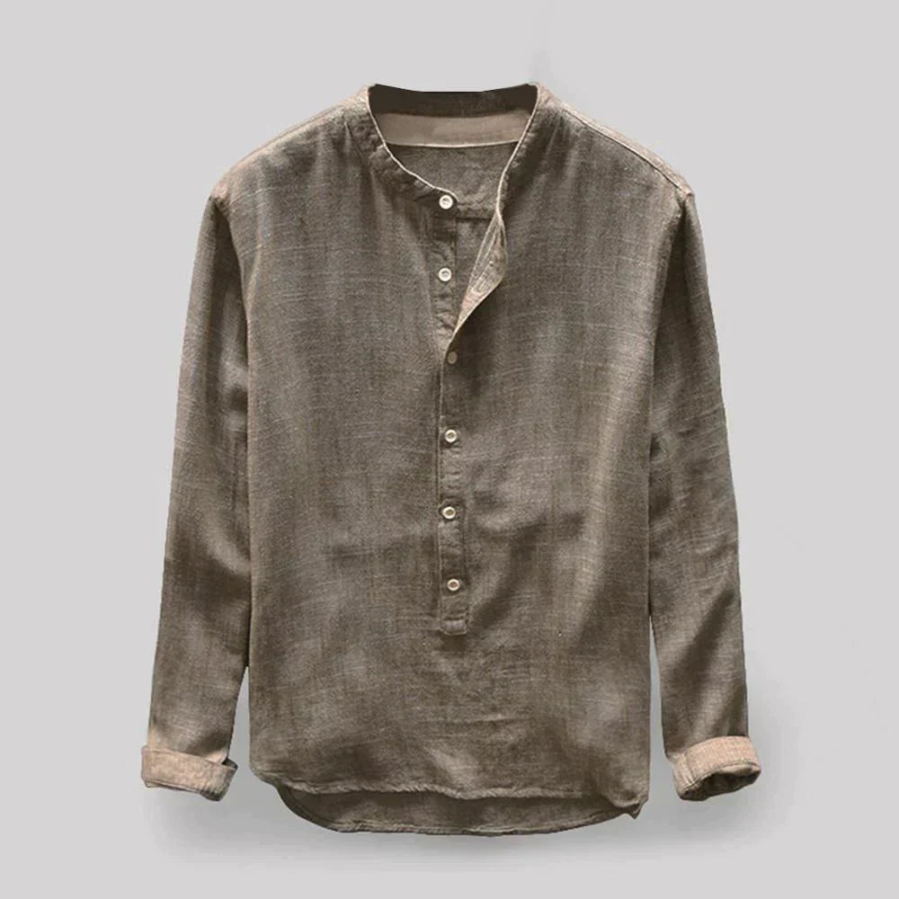 Klassiek Overhemd Oxford voor Heren Wit Blauw Gavi Stijl