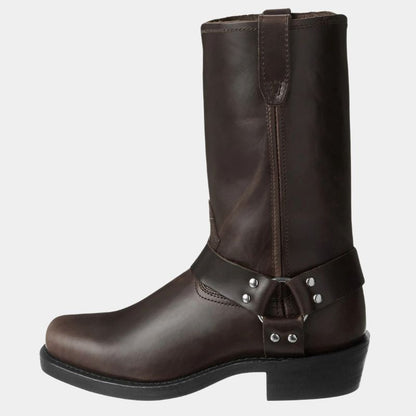 Bruine Leren Cowboy Laarzen Vintage Look