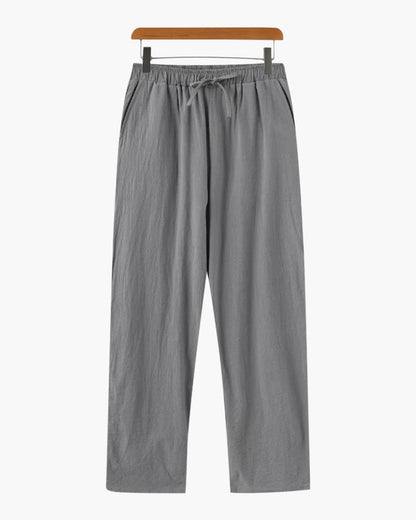 Linnen Broek voor Mannen Los Zomerbroek met Koord
