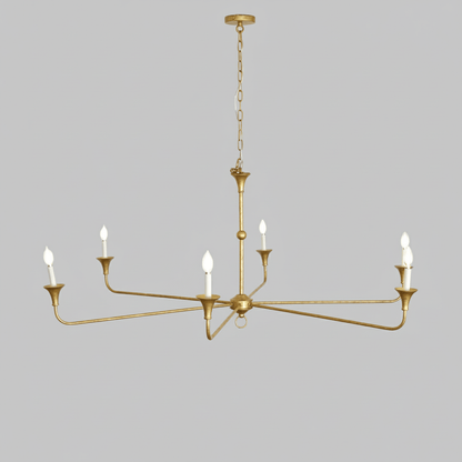 Kaarslamp Kroonluchter Messing Metaal Goud Zwart Wit Nikkel Woonkamer Eetkamer 5 6 Armen Hanglamp Vintage Kaarsenkroonluchter