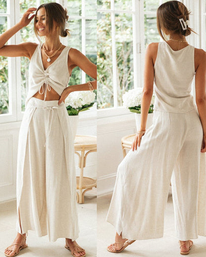 Dames Set Comfortabel Strik Detail Trendy Design