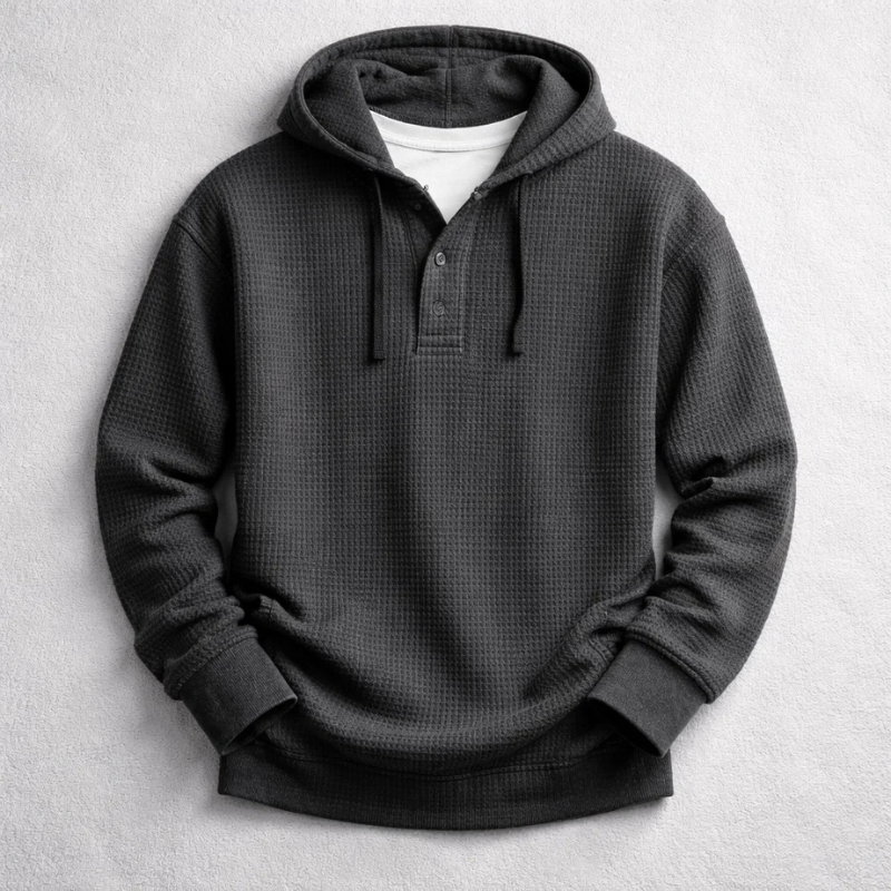 Wafel Hoodie Heren - Comfortabele Waffle Trui voor Mannen