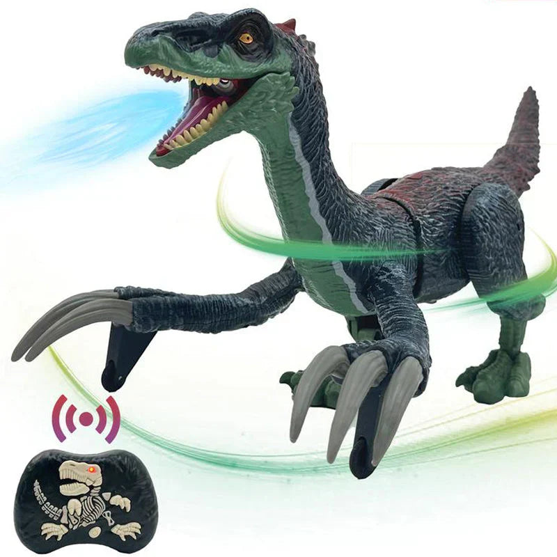 Bestuurbare Prehistorische Speeldino met Mistfunctie – Bewegende Robot Dino voor Kinderen – Oplaadbaar met Afstandsbediening – Dinosaurus Speelgoed met Geluid en Lichteffecten