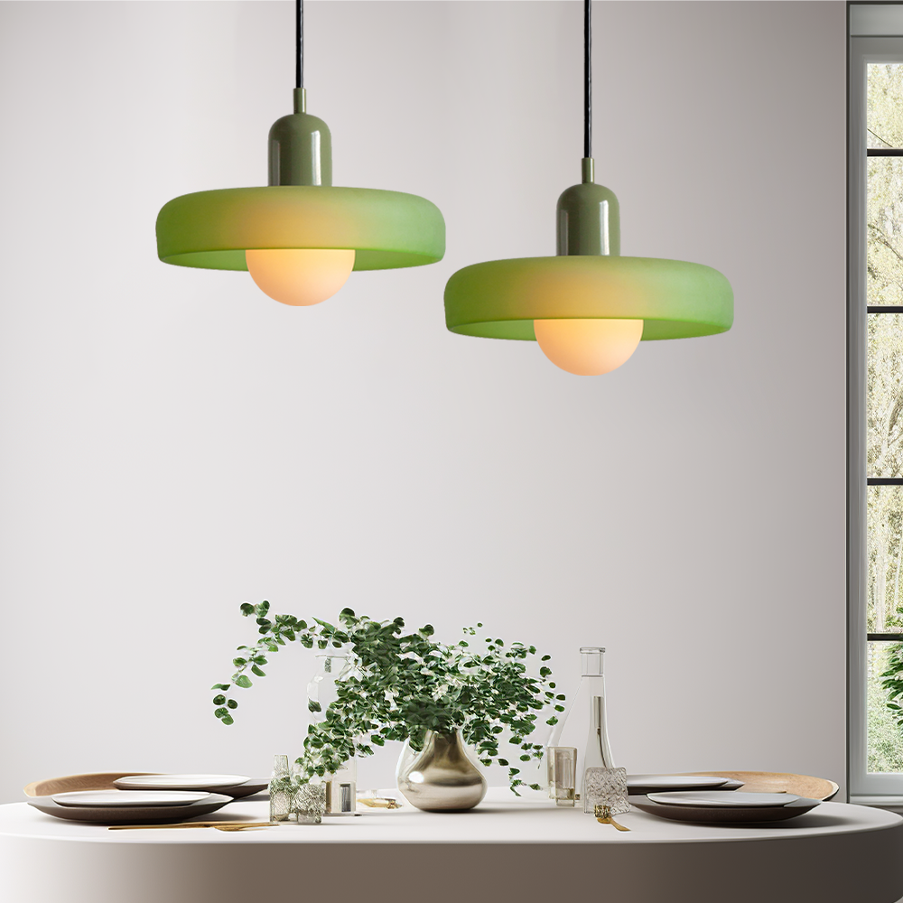 Moderne Hanglamp met Gekleurd Glas 25/35cm E27 Verstelbaar Minimalistisch Design