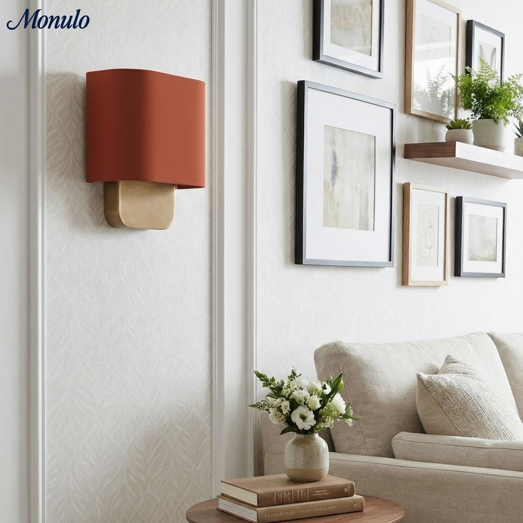 Stoffen Wandlamp met Metalen Fitting voor Leeslicht Slaapkamer