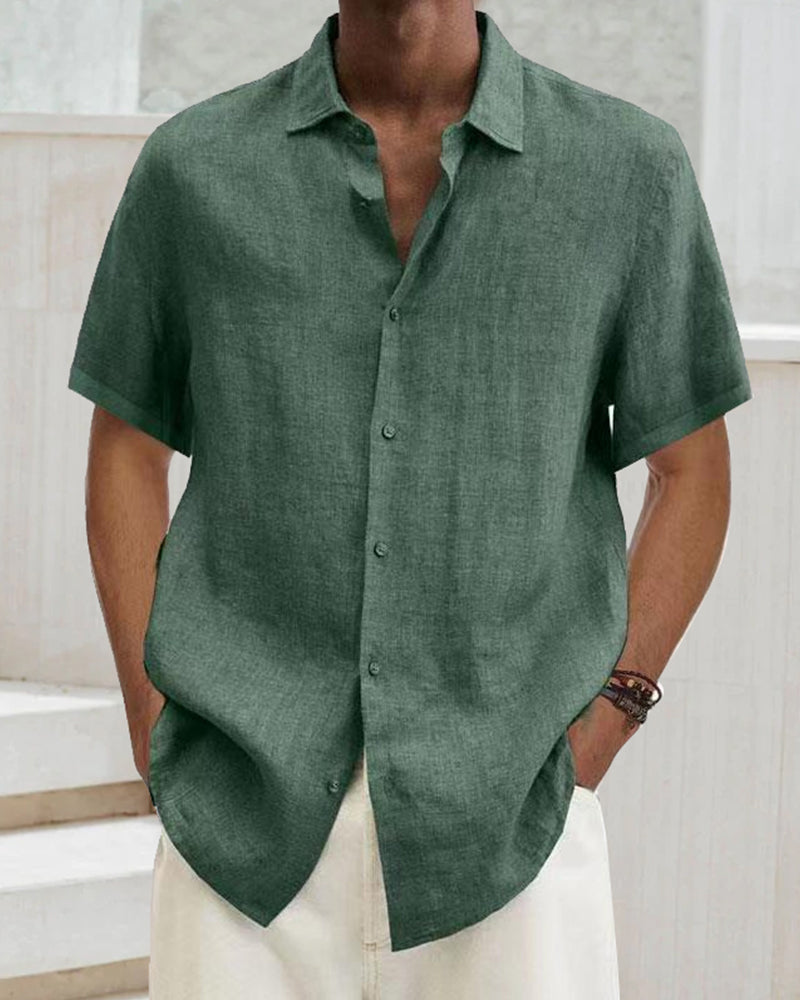 Linnen Overhemd Heren Casual Klassieke Stijl Comfortabel