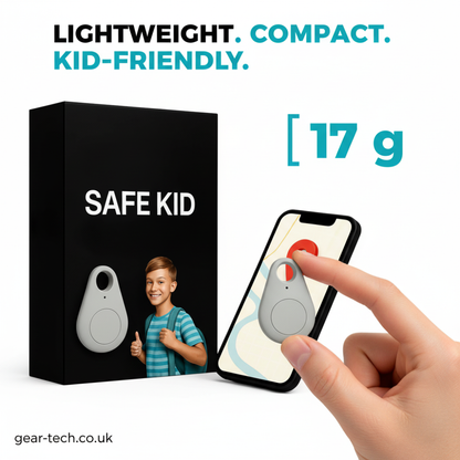 Kinder GPS-Tracker Waterdicht met Real-Time Locatie & SOS-Alarm | Klein, Licht, Draagtasje en Beveiligingsfuncties