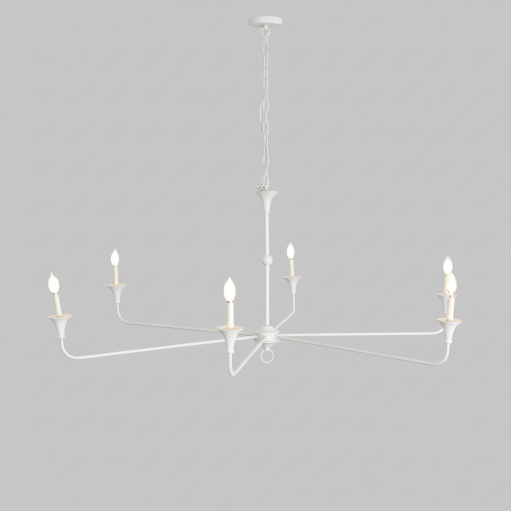 Kaarslamp Kroonluchter Messing Metaal Goud Zwart Wit Nikkel Woonkamer Eetkamer 5 6 Armen Hanglamp Vintage Kaarsenkroonluchter