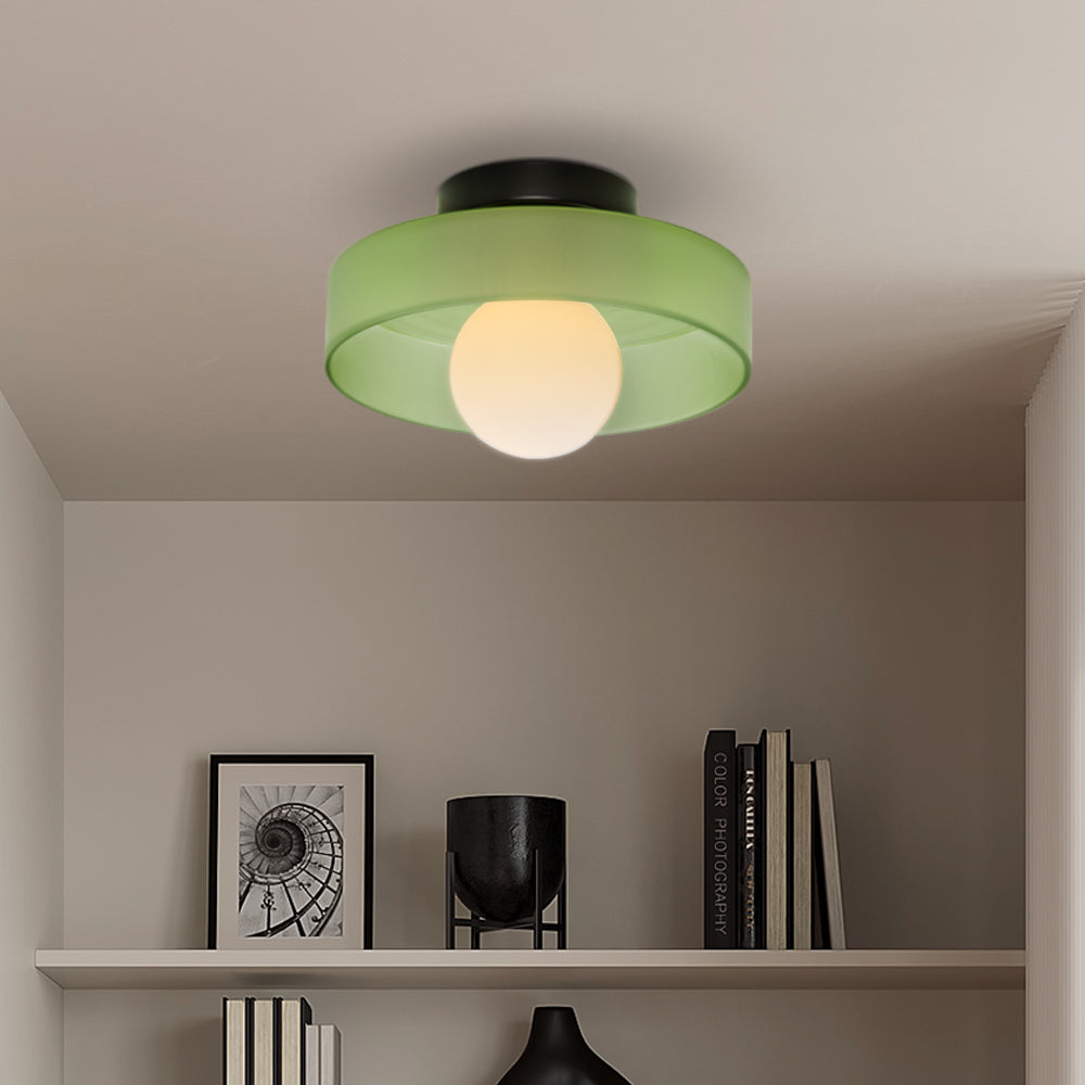 Mulon Plafondlamp en Wandlamp Glas G9 Amber Woonkamer Slaapkamer Design Verlichting Modern Rond