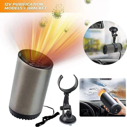 Auto Verwarming Bekerhouder 12V 150W – Compacte Voertuigkachel met 360° Draaibare Luchtstroom voor Snelle Opwarming en Ruitontdooiing