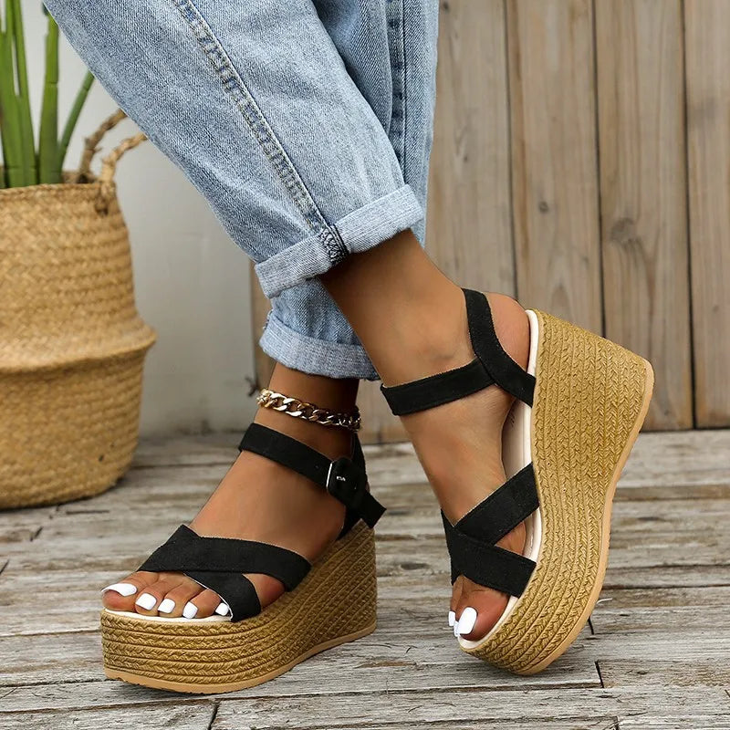 Vrouwensandalen met Sleehak Mooi en Stijlvol