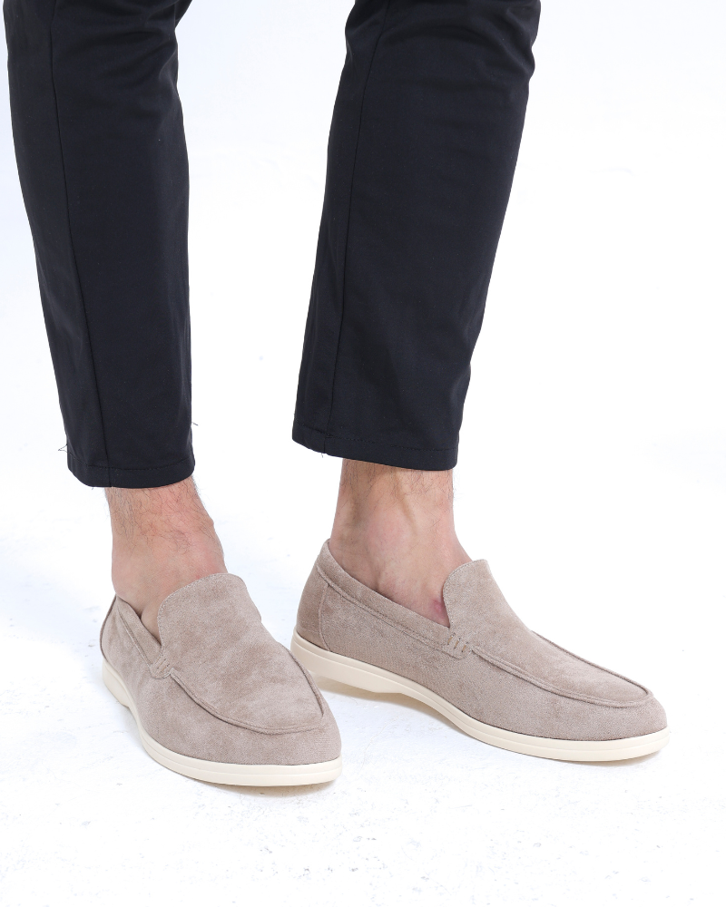 Herenschoenen Suède Loafers Elegante Zomerstijl