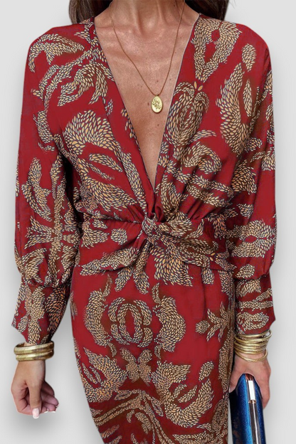 Midi Jurk met Bloemen Mooie Details Stijlvol