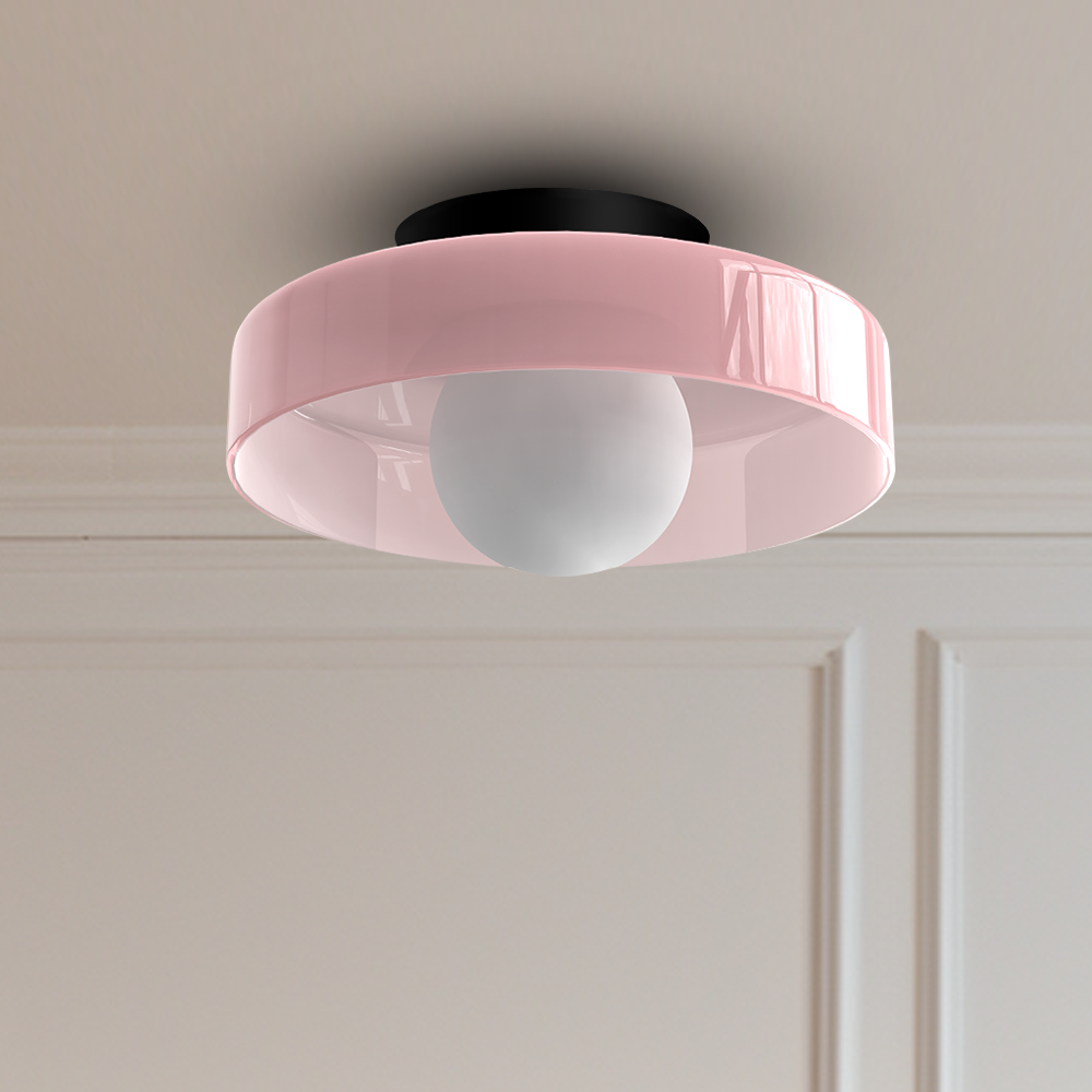 Mulon Plafondlamp en Wandlamp Glas G9 Amber Woonkamer Slaapkamer Design Verlichting Modern Rond