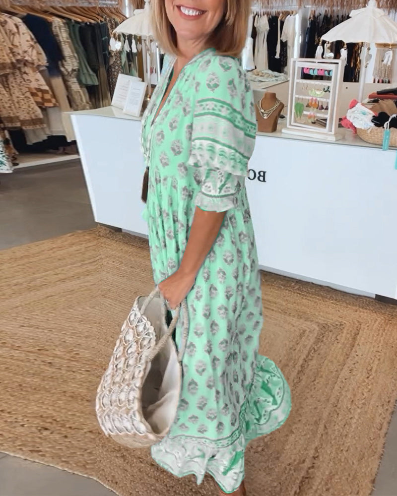 Emilia Jurk Casual met Bloemenprint