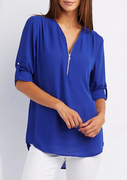 Kassidy Blusa Elegante Donna – Cerniera, Poliestere e Spandex-2