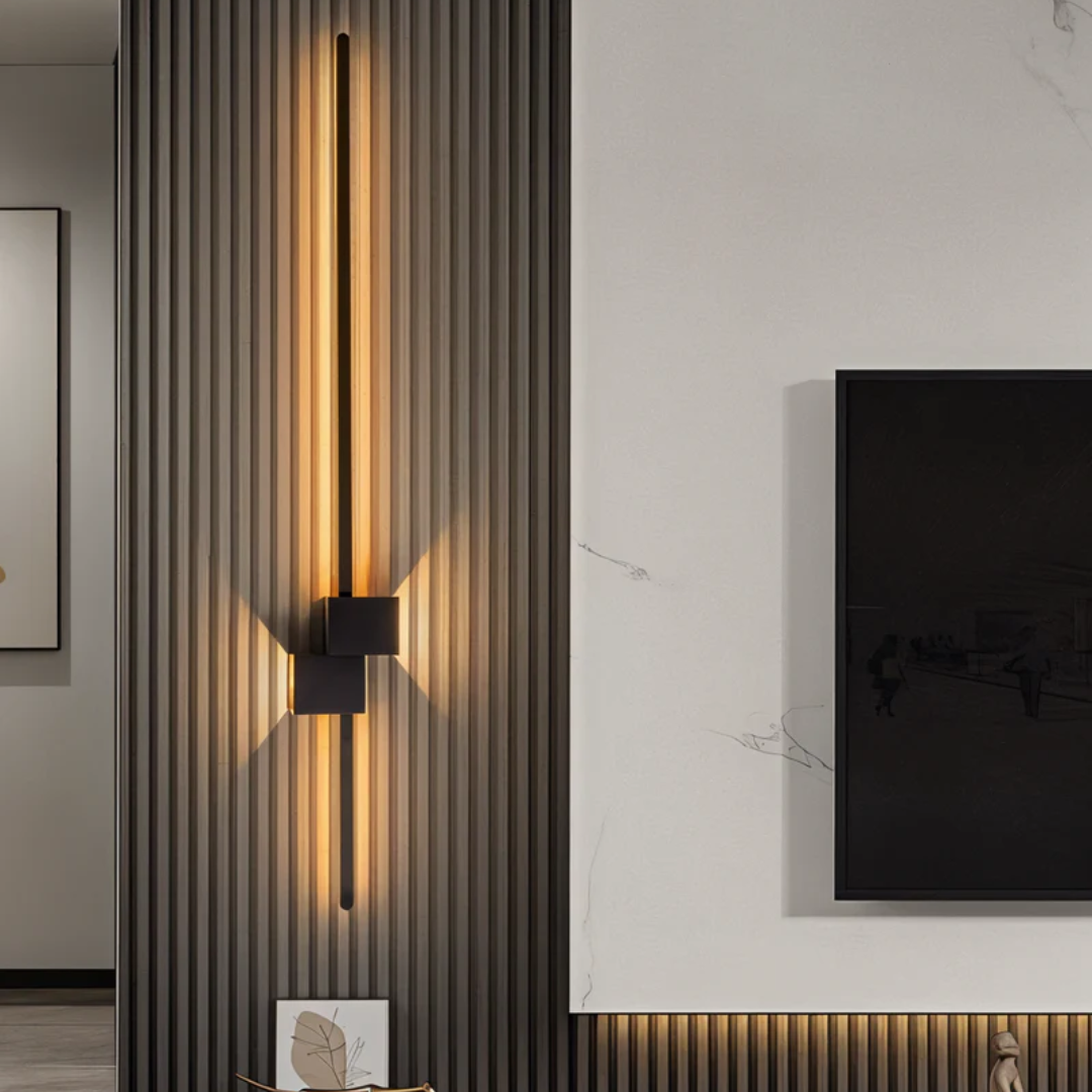 LED Wandlamp Modern Aluminium 62cm Warm Wit Zwart Wit Goud
