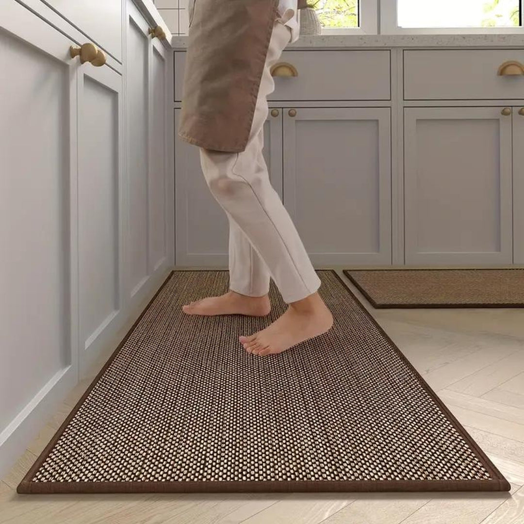 Keukenmat set 2 stuks 45x120 45x70 antislip ergonomisch beige keuken loper comfort mat keuken vloer anti slip sta mat