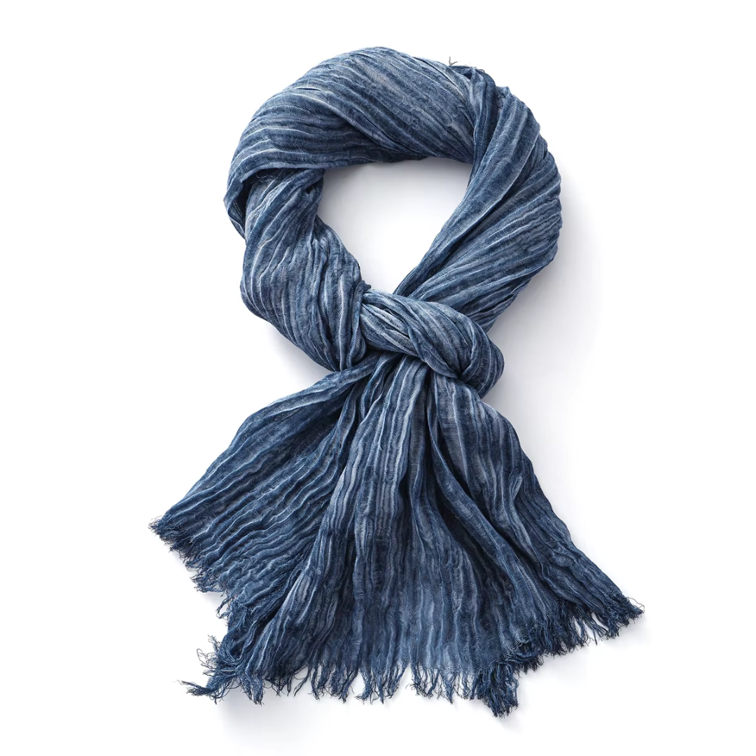 Katoenen Sjaal met Textuur - Linnen Look - StudioMarella