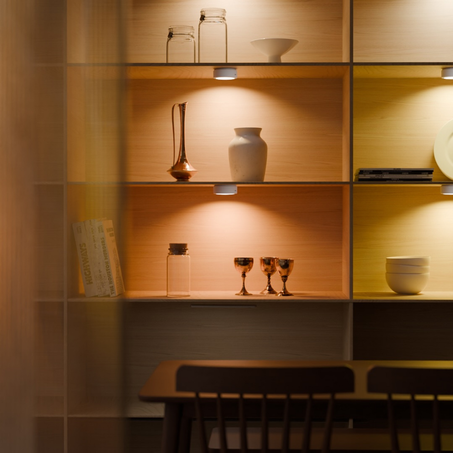 Oplaadbare LED-Spotlights met Bewegingssensor en Dimfunctie – Set van 3 Magnetische Draadloze Lampen voor Elke Kamer