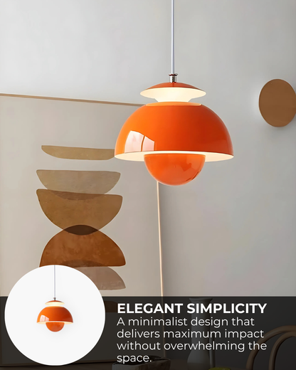 Minimalistische Hanglamp Wit Rond Design Scandinavisch Interieur Eetkamer Slaapkamer Woonkamer Sfeerverlichting