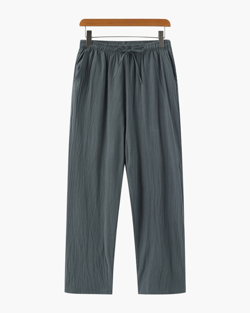 Heren Linnen Broek Elastisch Zomercomfort Lichtgewicht