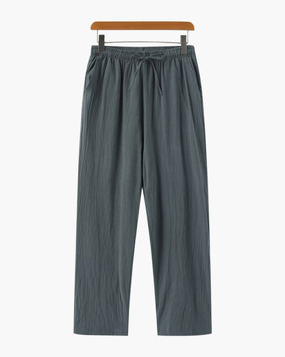Heren Linnen Broek Elastisch Zomercomfort Lichtgewicht