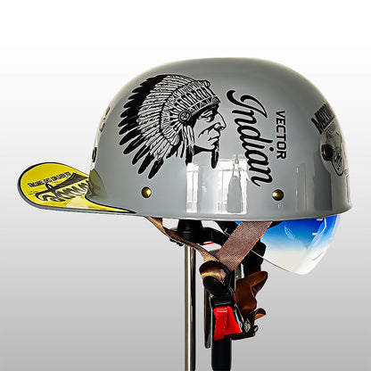 Motorhelm Halfopen Baseball Stijl DOT ECE Gecertificeerd Dagelijks Rijden Veiligheid Comfort Bescherming