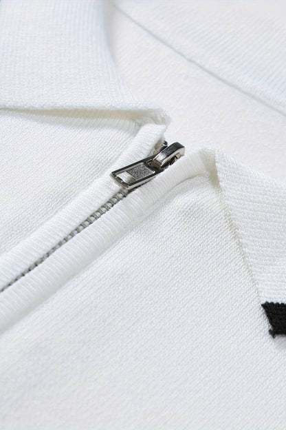 Herenshirt Poloshirt met Rits en Contrasterende Kraag wordt: 
Herenshirt Poloshirt Met Rits En Contrasterende Kraag Modern Design