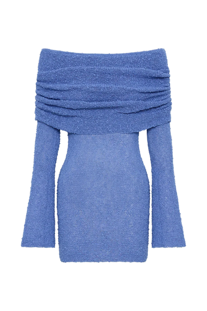 Gebreide Mini Jurk Off-Shoulder Elegante ZomerJurk