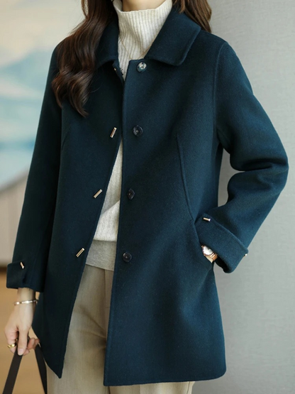 Dames Trenchcoat Klassiek Klein met Puntkraag voor Herfst en Winter