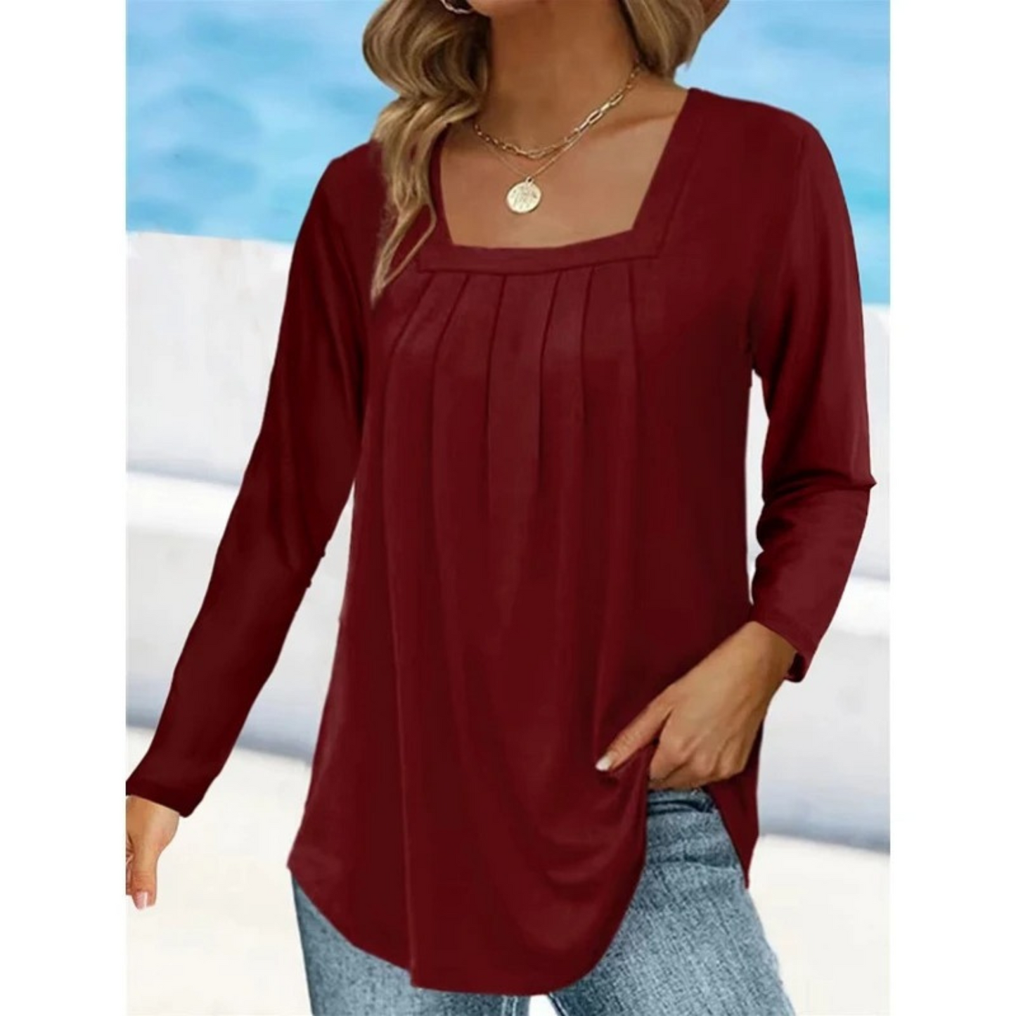 Lange Mouw Shirt voor Vrouw Elegant en Stijlvol