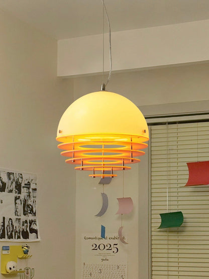 Stijlvolle Hanglamp Bauhaus Design Oranje-Wit Sfeerverlichting voor Moderne Interieurs