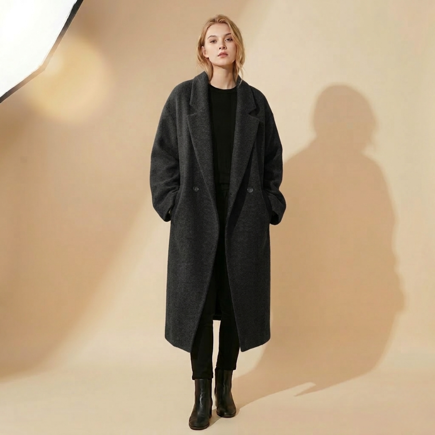 Dames Winterjas Ruim en Elegant Warm