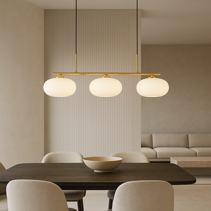 Bauhaus 3-kops hanglamp glas metaal zwart kookeiland eetkamer verlichting moderne design lamp minimalistisch interieur