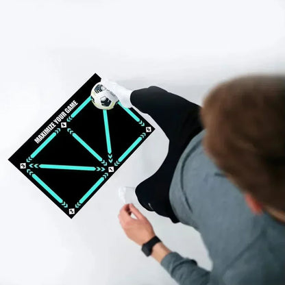 Voetbal Trainingsmat 90x60 cm met Videotraining Anti-slip Sokken Dribbelmat Thuistraining Coördinatie Kinderen Balcontrole Voetbalmat Oefeningen