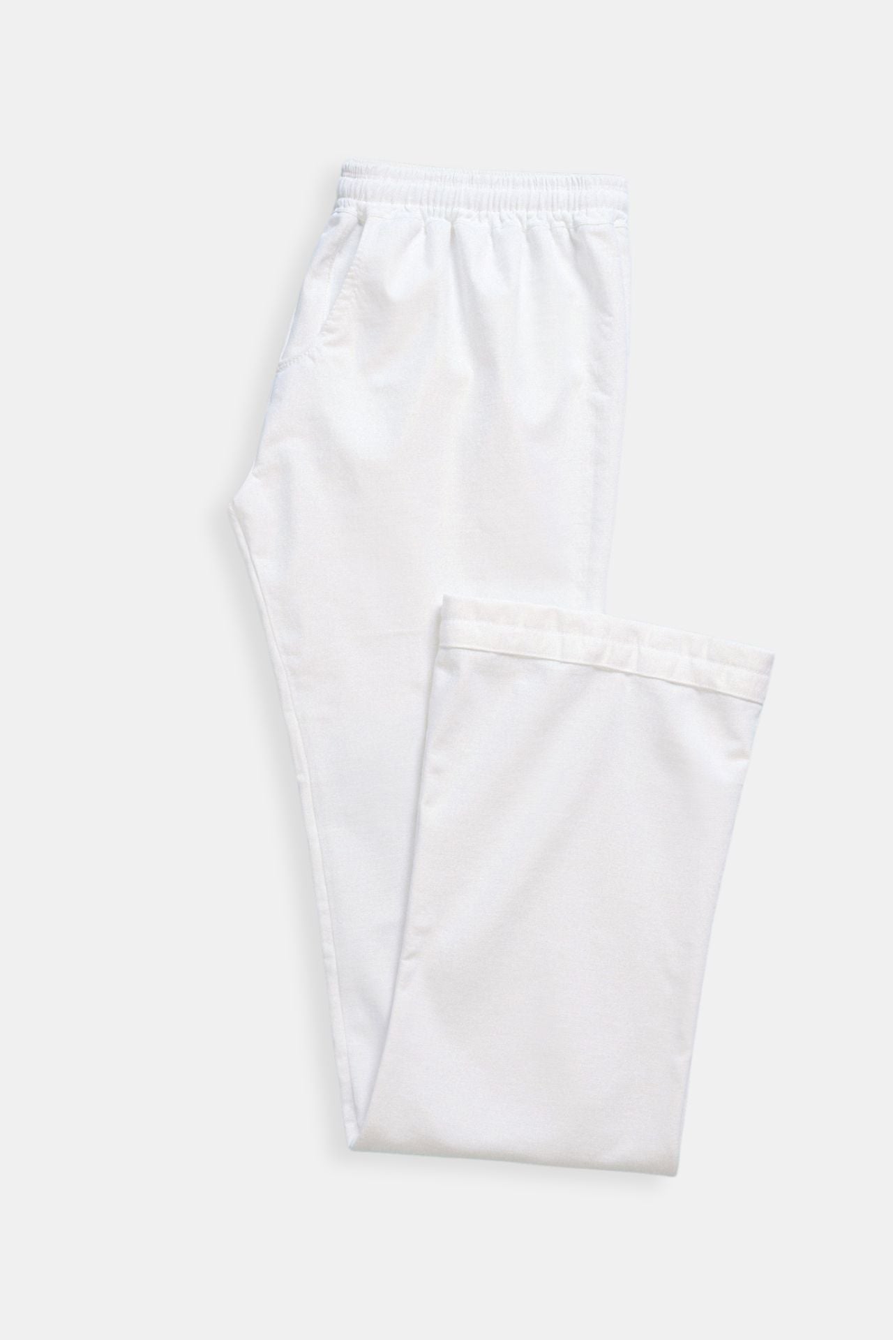 Heren Joggingbroek Wit Knoopsluiting Elastisch