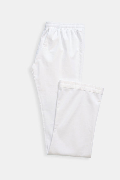Heren Joggingbroek Wit Knoopsluiting Elastisch