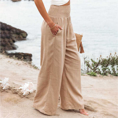 Vrouwelijke Zomerbroek Elastische Band Losse Fit Oversized