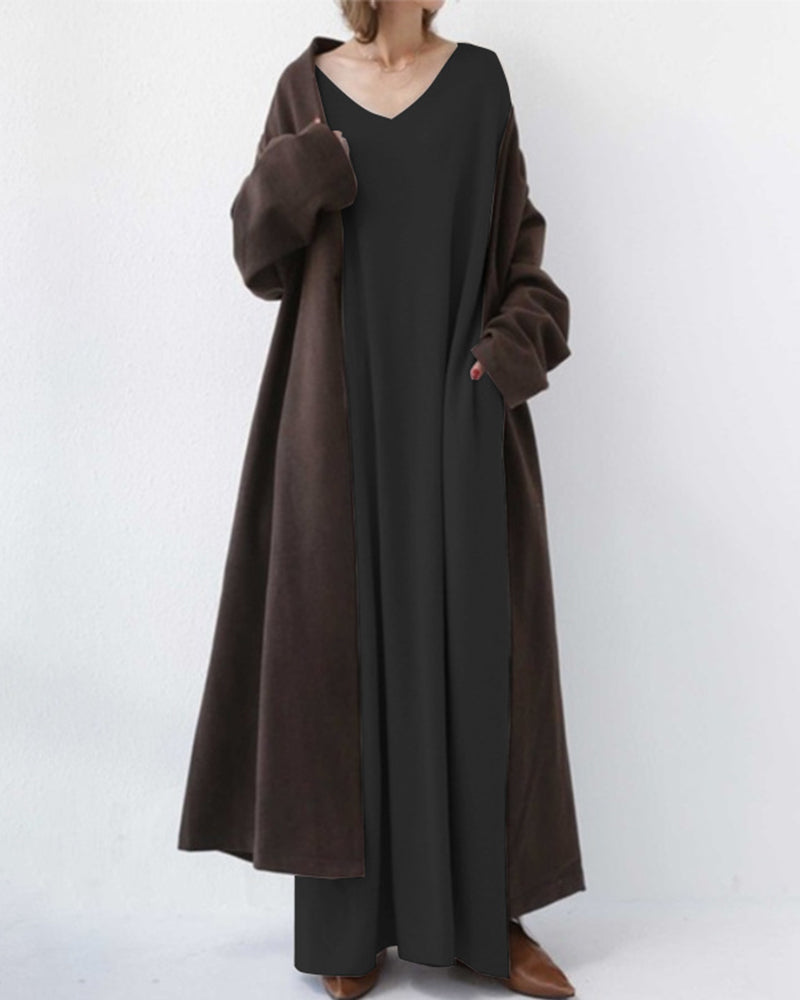 Dames Trui Jurk Zacht Warme Wintertrui