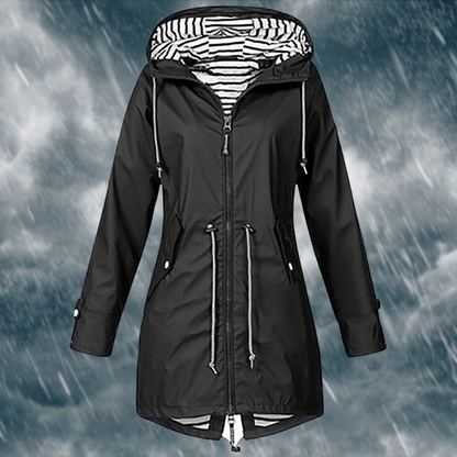 Dame Regenjas Elegante Waterdichte Mantel