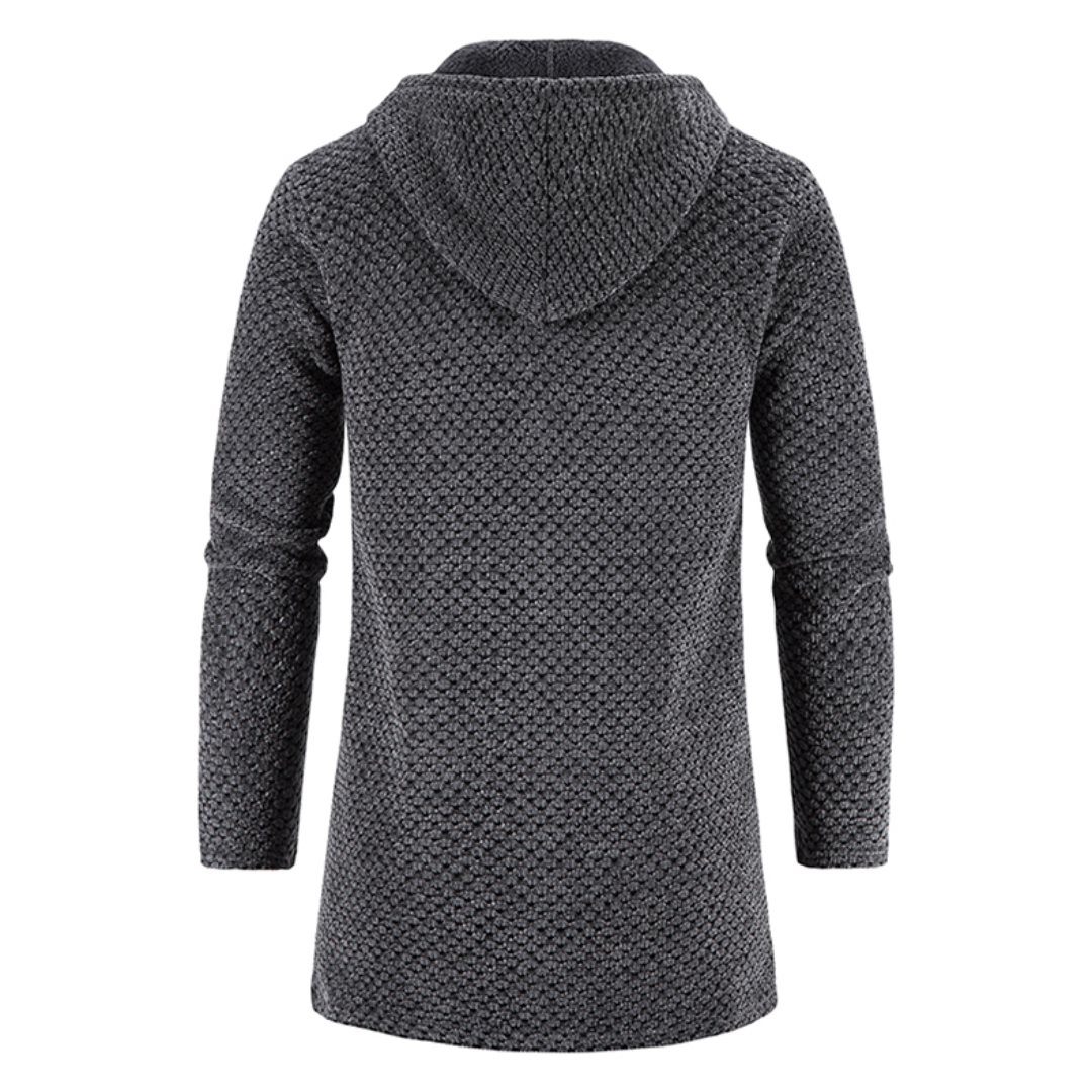 Gebreide Hoodie Heren Warme en Comfortabele Jas