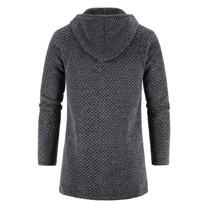 Gebreide Hoodie Heren Warme en Comfortabele Jas