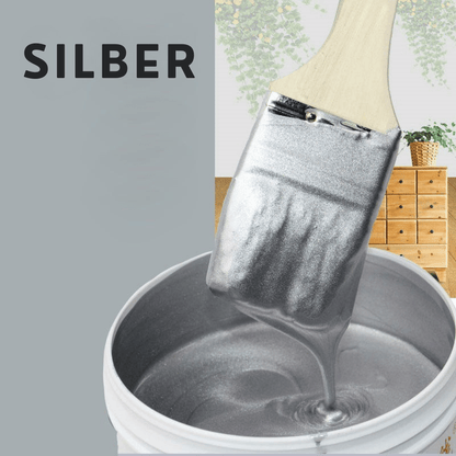 Metallic Bladverf met Penseel – Premium Goud en Zilver Metaaleffect voor Creatieve Projecten – Waterbasis Decoratieverf 200g