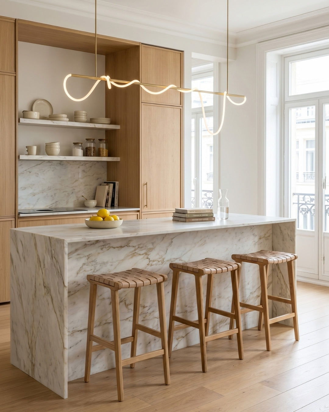 LED-design hanglamp met metalen koordstructuur zwart satijn 100 cm dimbaar warm wit modern interieur eetkamer keukeneiland