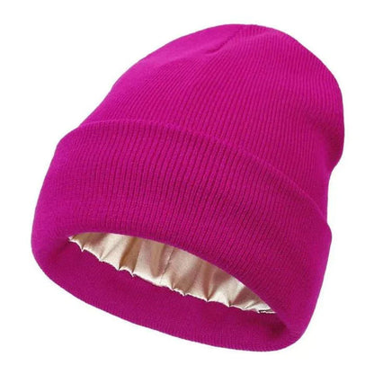 Zijden Wintermuts Dames Wol Voering Haarbescherming Ademend Windbestendig Warm Winteraccessoire Mode