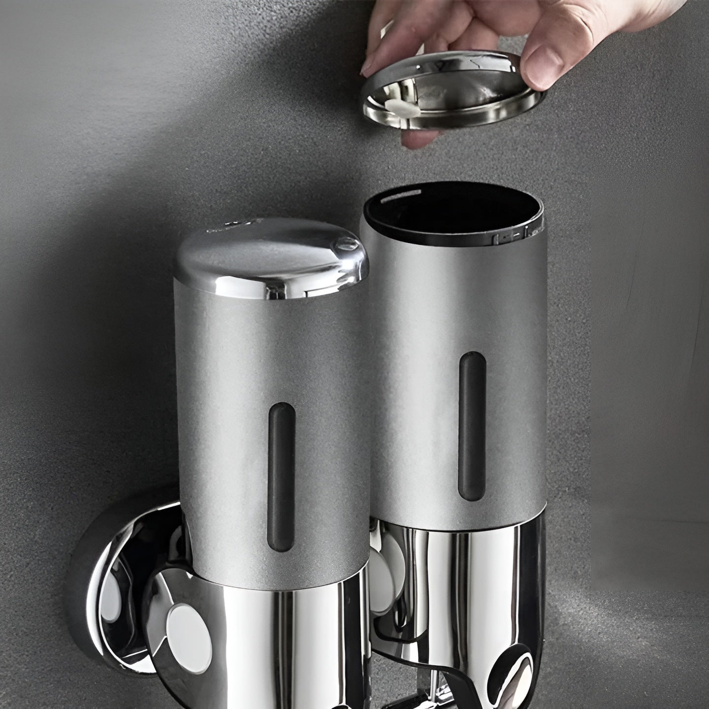 Wandzeepdispenser 500ml Wandmontage RVS Chroom Badkamer Keuken Enkel Dubbel Drievoudig Vloeibare Zeep